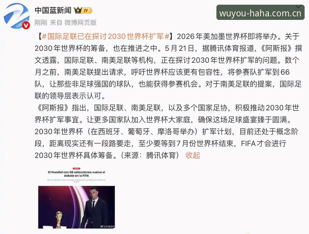 世界杯扩军至66队？中国男足的3个关键机会与挑战